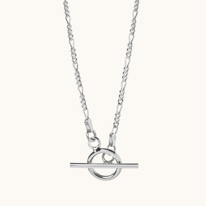 T Bar Figaro Necklace Silver
